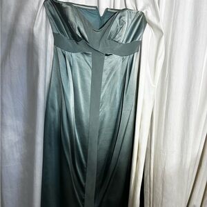 Nicole Miller Strapless Dress Blue Green Women’s 4 Formal Evening Occasion Dress